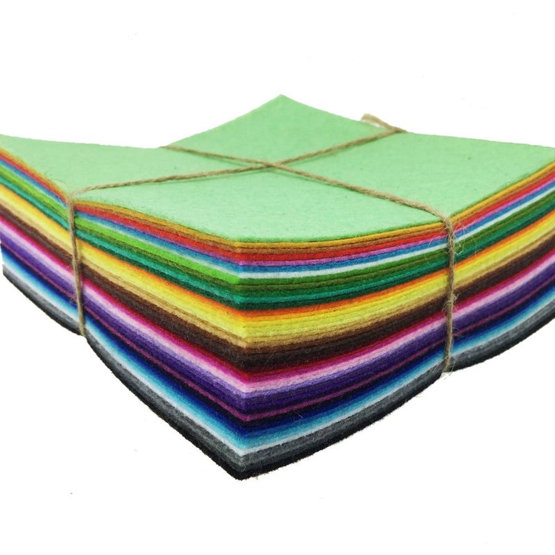 flic-flac 42pcs 12 x 12 inches (30cm*30cm) Felt Fabric Sheet Assorted Color Felt Pack DIY Craft Squares Nonwoven - Image 2